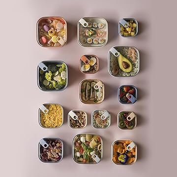 Cutie alimentara patrata mare cu grătar 19,5x19,5x10,5 cm/2 L - PULL BOX [16]