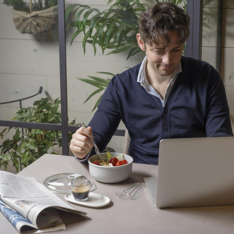 Cutie alimentara rotunda mare 20,5x20,5x10 cm (1,8 L) - PULL BOX [20]