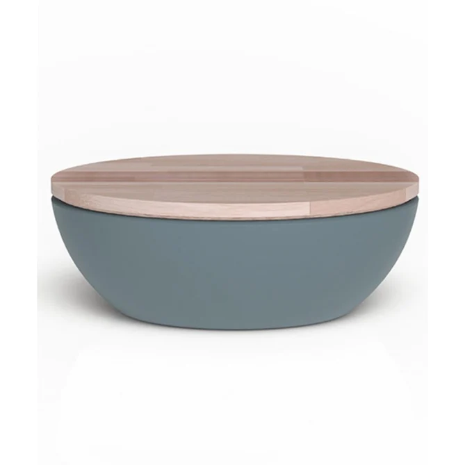 Pangea - Cutie de pâine cu capac/tocător din lemn 25x29x10,5 cm - PANGEA