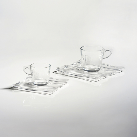 Set 2 cesti de ceai - transparent - Oyster  [3]