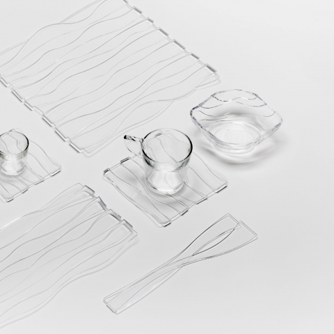 Set 2 cesti de ceai - transparent - Oyster  [12]