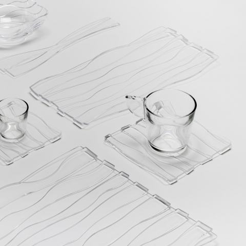 Set 2 cesti de ceai - transparent - Oyster  [11]