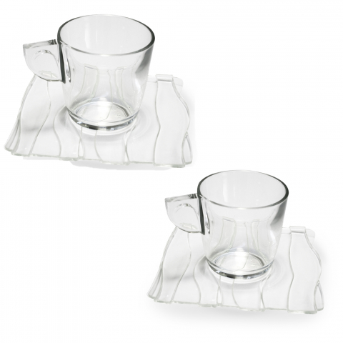 Ceasca ceai - Set 2 cesti de ceai - transparent - Oyster 