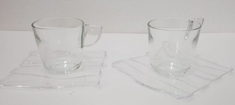 Set 2 cesti de ceai - transparent - Oyster  [6]