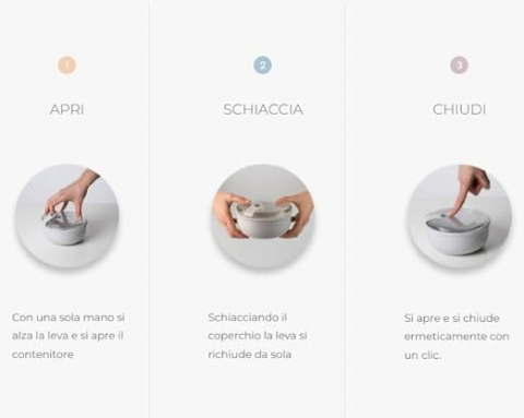 Set 2 cutii rotunde 15,7x15,7x8,2 cm - 20,5x20,5x10 cm (0,75 L-1,8 L) - PULL BOX [5]