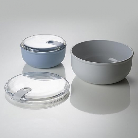 Set 2 cutii rotunde 15,7x15,7x8,2 cm - 20,5x20,5x10 cm (0,75 L-1,8 L) - PULL BOX [18]