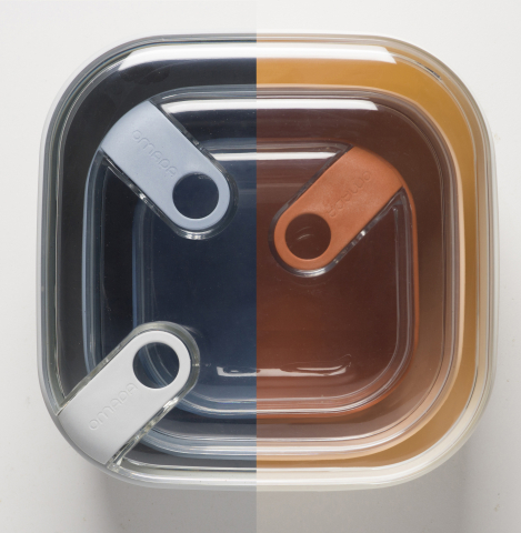 Set 3 cutii alimentare pătrate 12x12x7,2 cm - 16x16x8,7 cm - 19,5x19,5x10,5 cm (0,425 L-1 L-2 L) - PULL BOX [8]