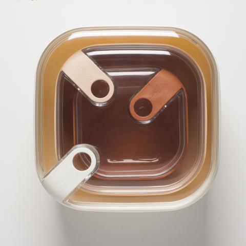 Set 3 cutii alimentare pătrate 12x12x7,2 cm - 16x16x8,7 cm - 19,5x19,5x10,5 cm (0,425 L-1 L-2 L) - PULL BOX [1]