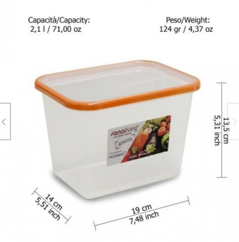 Set 3 cutii de conservare alimente 19x14x13,5 cm - culori asortate (fuchsia-lime-violet)  - SanaLiving [1]