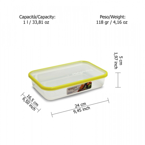 Set 3 cutii de conservare alimente 24x16,5x5 cm - culori asortate (fuchsia-lime-violet)  - SanaLiving [1]