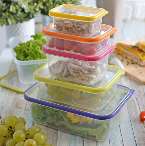 Set 3 cutii de conservare alimente 24x16,5x8 cm - culori asortate (fuchsia-lime-violet)  - SanaLiving [12]