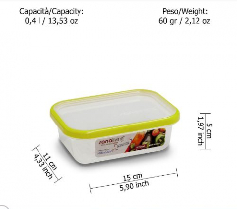 Set 3 cutii de conservare alimente15x11x5 cm - culori asortate (fuchsia-lime-violet)  - SanaLiving [1]