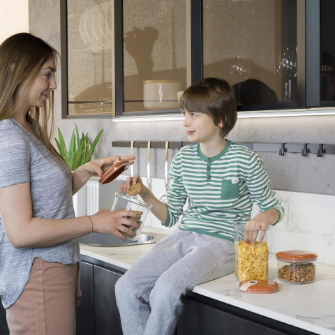 Set 3 cutii inalte patrate 11,7x11x9,5 cm -11,7x11,7x14,6 cm -1,7x11,7x19,8 cm (05 L-1L- 1,5 L) - PULL BOX [9]