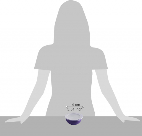 Set 4 boluri cu capac d.13 cm - culori asortate (portocaliu-fucsia-galben-verde) - SanaLiving [13]