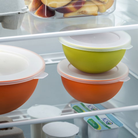 Set 4 boluri cu capac d.13 cm - culori asortate (portocaliu-fucsia-galben-verde) - SanaLiving [28]