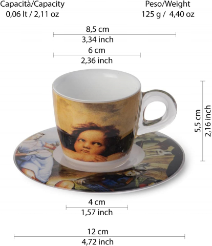 Set 4 cesti cafea cu farfurioare  - PLEXART [4]