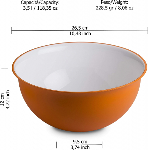 Set Bol de salată+strecurătoare+capac d.26 cm/3,5L - SanaLiving [3]