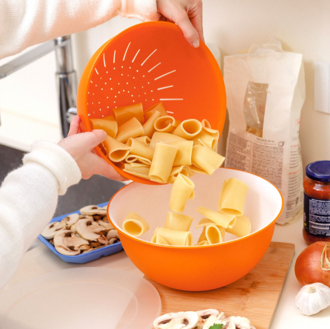 Set Bol de salată+strecurătoare+capac d.26 cm/3,5L - SanaLiving [14]