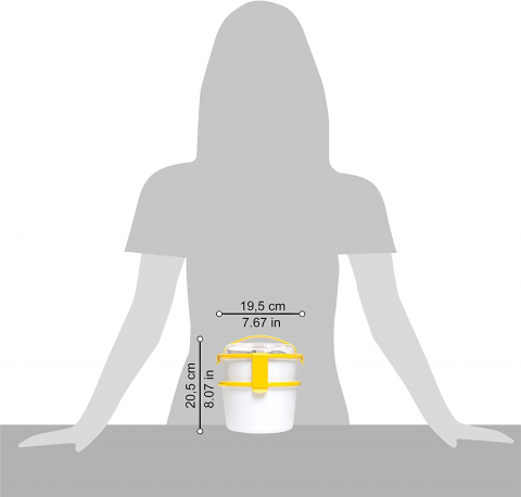 Set cutie de prânz LADY cu toartă şi tacâmuri 19,5x18,5x20,5 cm (1L+1,6L) - SanaLiving [2]