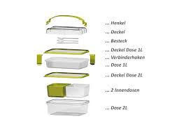 Set cutie de prânz MAN cu toartă şi tacâmuri 26x17,5x15,5 cm (1L+2L) - SanaLiving [2]