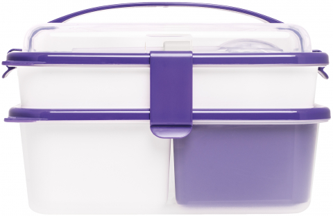 Sanaliving - Set cutie de prânz MAN cu toartă şi tacâmuri 26x17,5x15,5 cm (1L+2L) - SanaLiving