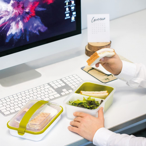 Set cutie de prânz YOUNG cu toartă şi tacâmuri 20x14,5x15,5 cm (1L+1L) - SanaLiving [6]