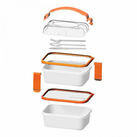 Set cutie de prânz YOUNG cu toartă şi tacâmuri 20x14,5x15,5 cm (1L+1L) - SanaLiving [4]