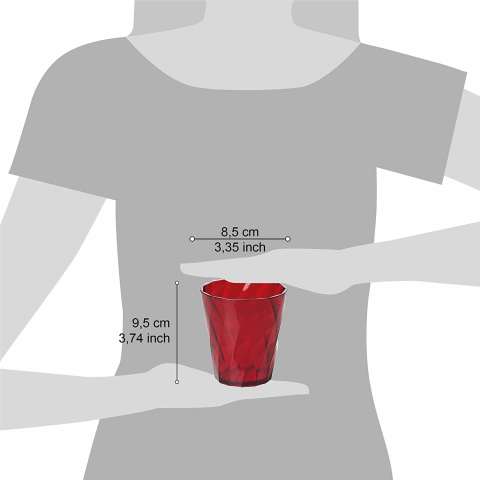 Set de 4 pahare ø8,5xh9,5 cm  35cl - DIAMOND [1]