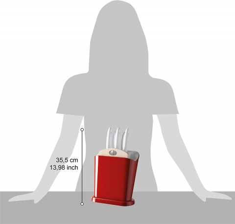 Suport cu cutite si placa de lemn 23,5x14xh35,5 cm Trendy [2]