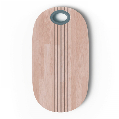 Pangea - Tocător FCM/Lemn 37x20x2 cm. cu inel verde salvie - PANGEA