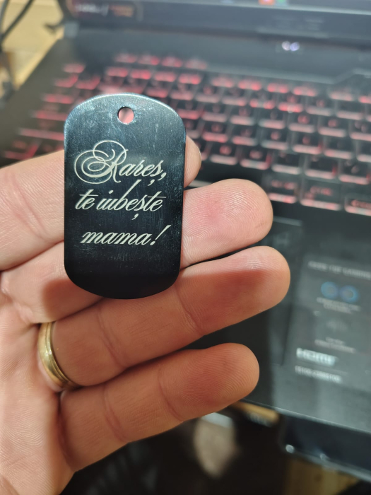 Breloc din metal personalizat cu  gravură laser [2]
