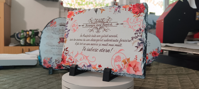 Placa ardezie  sublimată în formă de inimă [4]