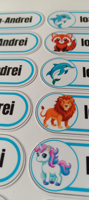 Set de 36 de stickere cu animale personalizate cu numele tău [5]