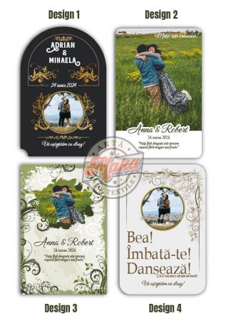 Accesorii pentru nuntă mărturii și invitații - Etichete personalizate sticle vin