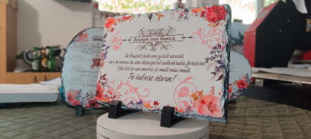 Placa ardezie  sublimată în formă de inimă [3]