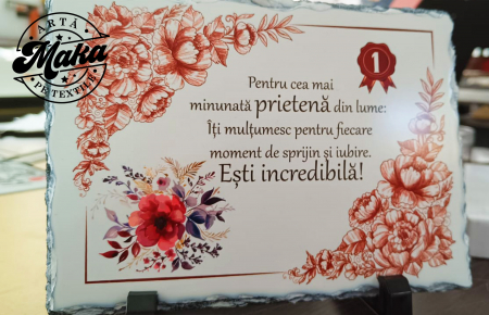 Accesorii pentru botez mărturii și invitații - piatră din ardezie personalizată