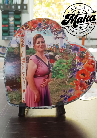 Accesorii pentru botez mărturii și invitații - piatră din ardezie personalizată