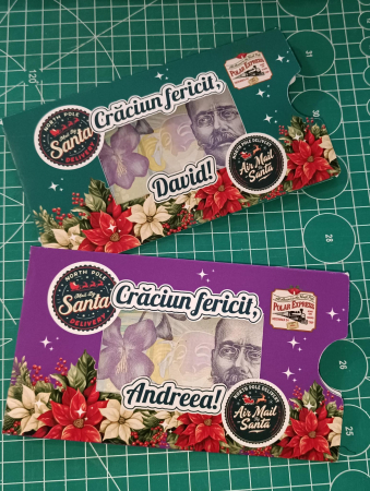 Cadouri de Crăciun - Plic Crăciun cu Design Tematic Personalizat cu Numele Tău