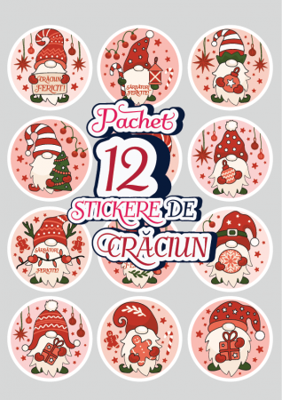 Sticker personalizat - Set de 36 de stickere de Crăciun
