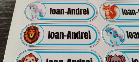 Set de 36 de stickere cu animale personalizate cu numele tău [1]