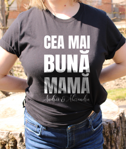 CADOURI PERSONALIZATE - Tricou personalizat cu numele copiilor de Ziua mamei
