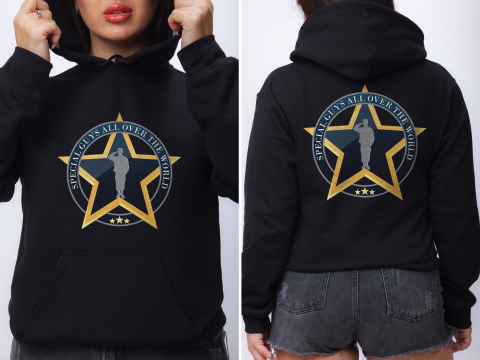 Tricouri personalizate - Hanorac personalizat Special Guys All Over The world