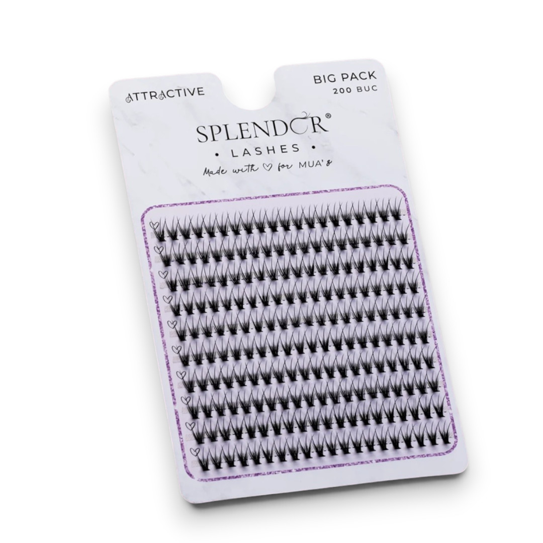 Gene False Smocuri SPLENDOR Attractive, Big Pack, Matase, curbura C , 200buc, Russian Style