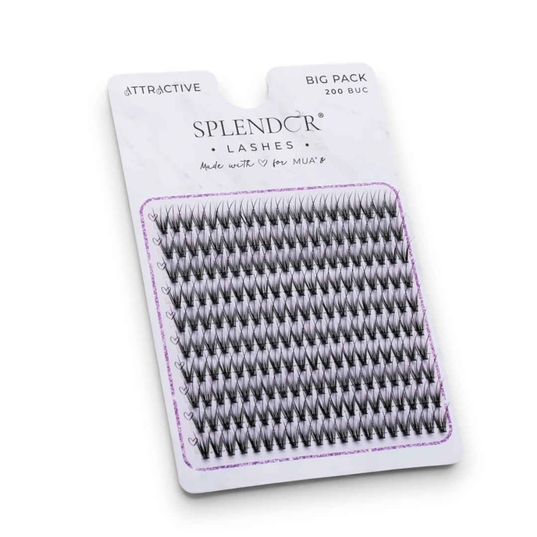 Gene False Smocuri SPLENDOR Attractive, Big Pack, Matase, curbura C , 200buc, Russian Style