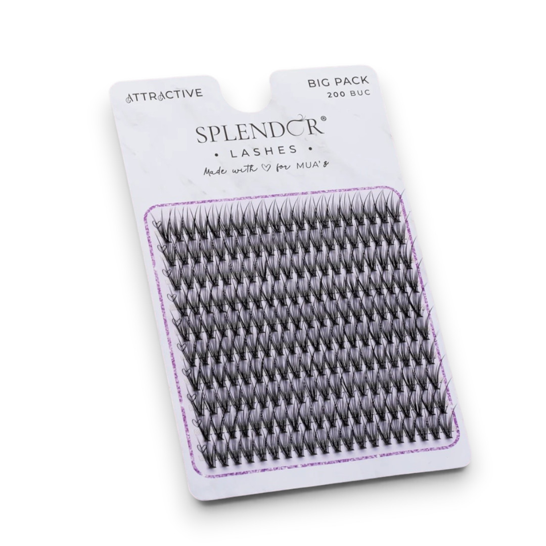 Gene False Smocuri SPLENDOR Attractive, Big Pack, Matase, curbura C , 200buc, Russian Style
