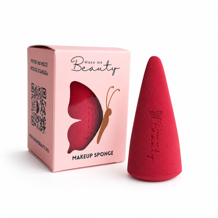 Buretel de Machiaj MakeMeBeauty Precision Finger Shape – Varf de Precizie, Latura Tesita, Rosu [4]