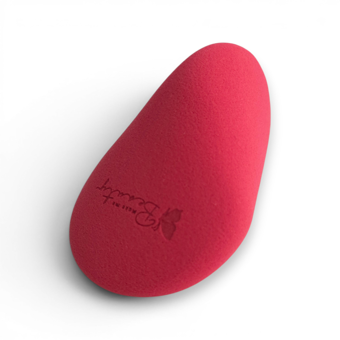 Buretel de Machiaj MakeMeBeauty Sculpted Pear Shape – Capat Bombat, Varf de Precizie, Rosu [2]