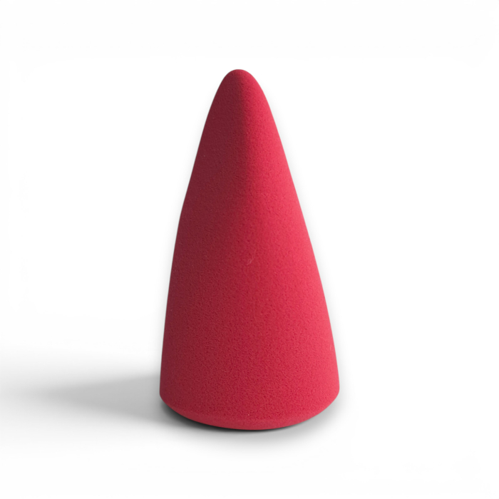 Buretel de Machiaj MakeMeBeauty Tongue Shape – Varf Rotunjit, Baza Ovala, Rosu [3]