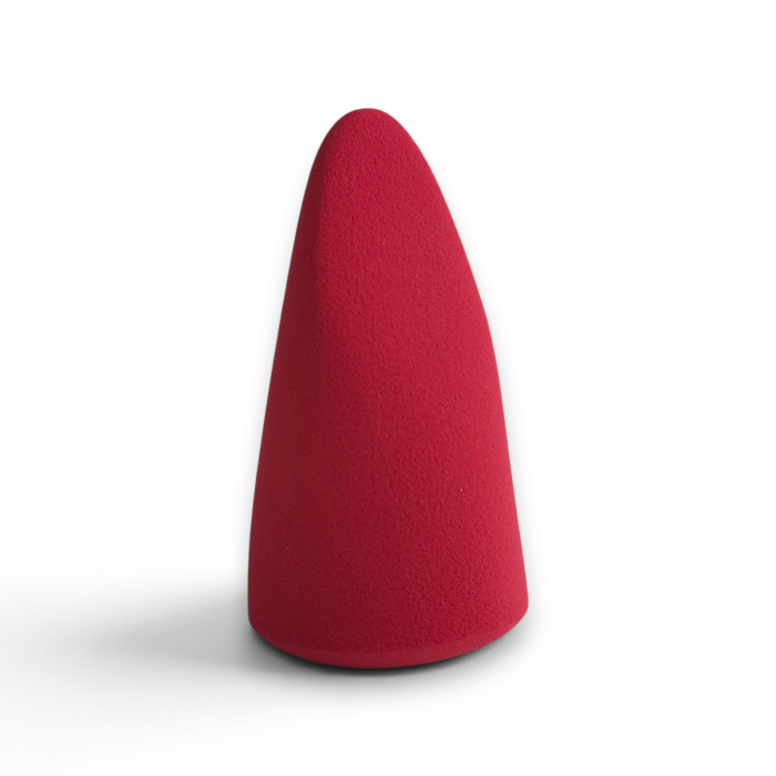 Buretel de Machiaj MakeMeBeauty Tongue Shape – Varf Rotunjit, Baza Ovala, Rosu [2]
