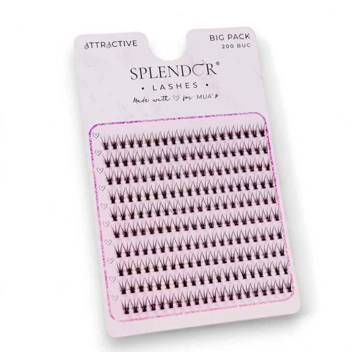 Gene False Smocuri SPLENDOR Attractive Big Pack Matase, Curbura C, 8mm 200 buc - Russian Style [1]